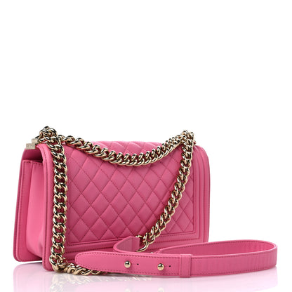 Chanel Calfskin Quilted Medium Boy Flap Pink 3 of 11