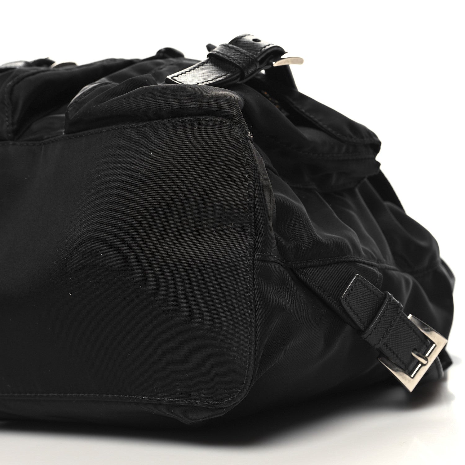 Prada Tessuto Nylon Saffiano Small Backpack Black 9 of 10
