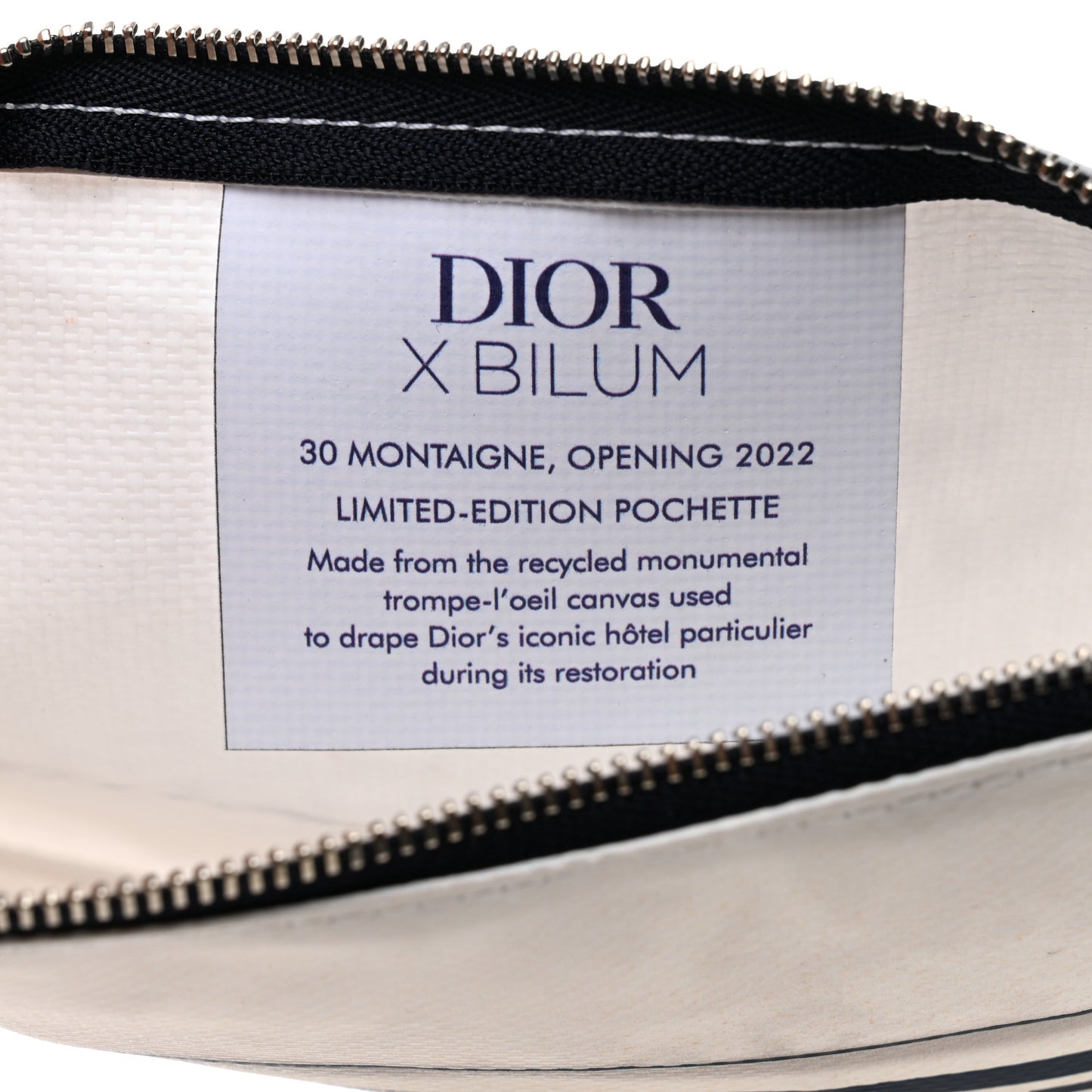 Trompe-L’oeil Canvas 30 Montaigne Cosmetic Pouch White Blue