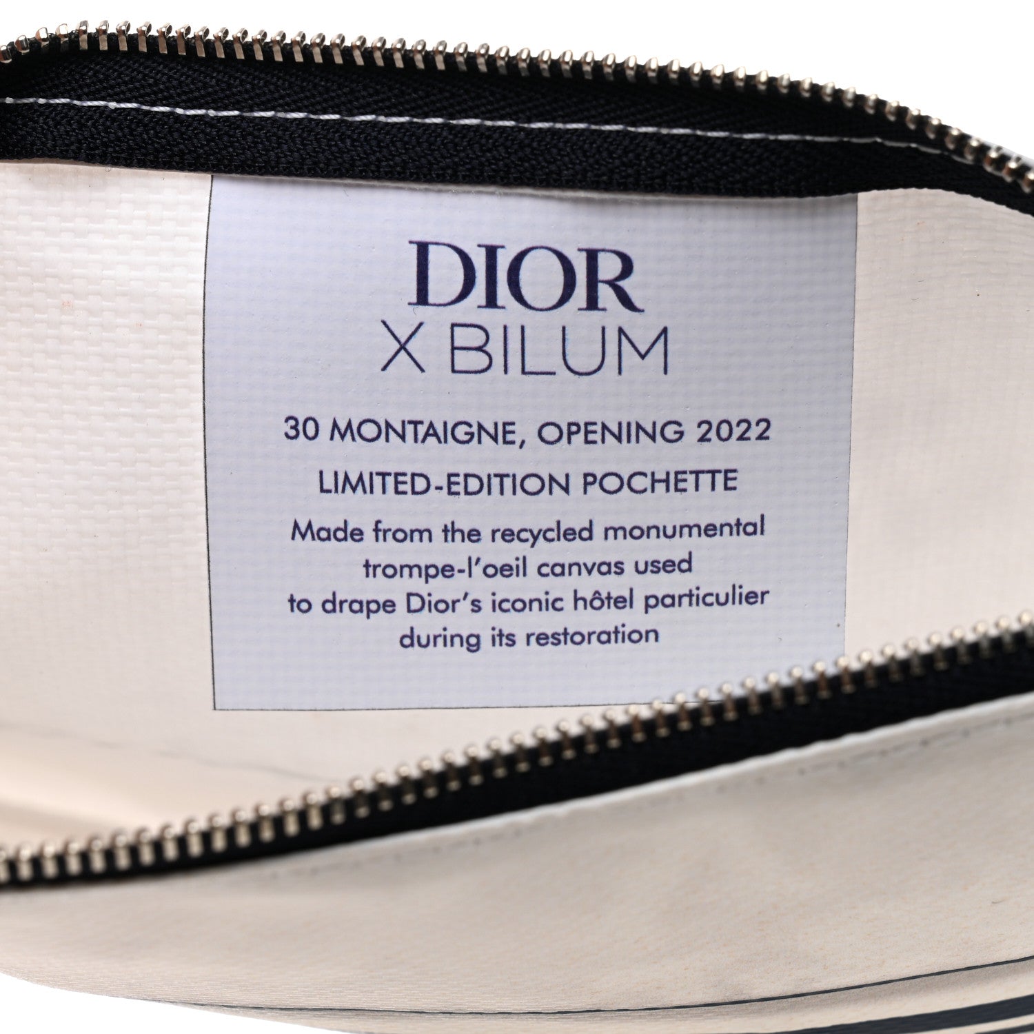 Christian Dior Trompe-L’oeil Canvas 30 Montaigne Cosmetic Pouch White Blue 5 of 5