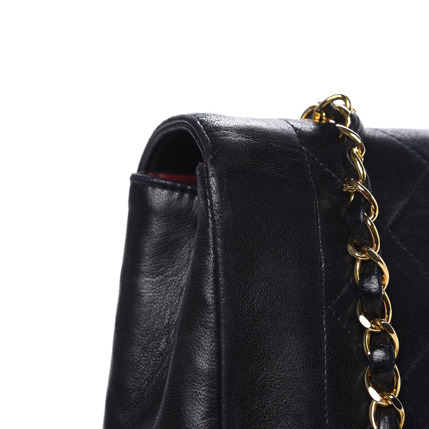 Lambskin Quilted Small Single Flap Black