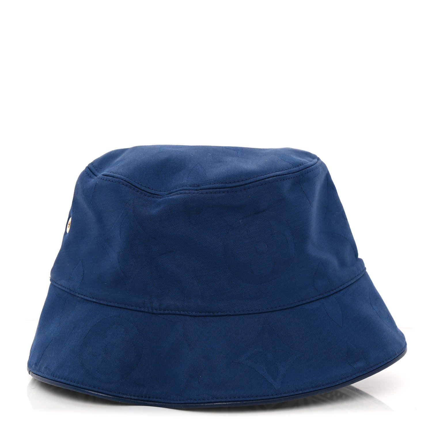Louis Vuitton Cotton Monogram Flower Tile Reversible Bucket Hat Blue 9 of 14
