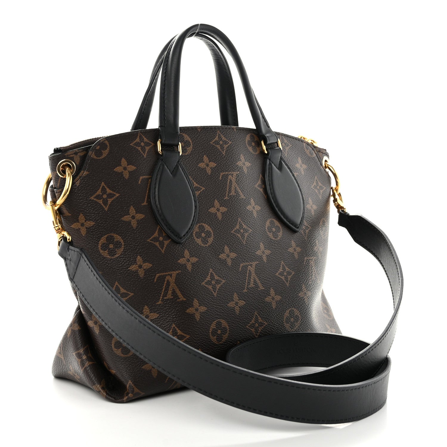 Louis Vuitton Monogram Flower Zipped Tote PM Black 3 of 10