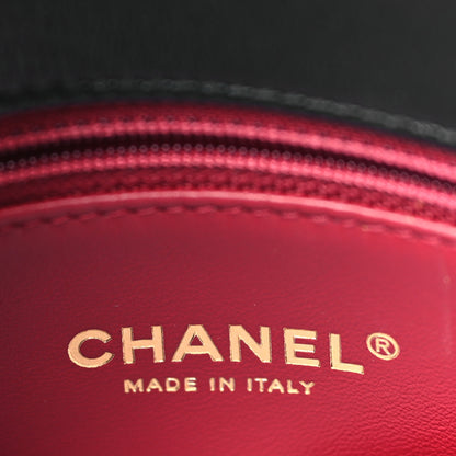 Chanel Calfskin Quilted Mini Chain Strap Flap Black 6 of 9