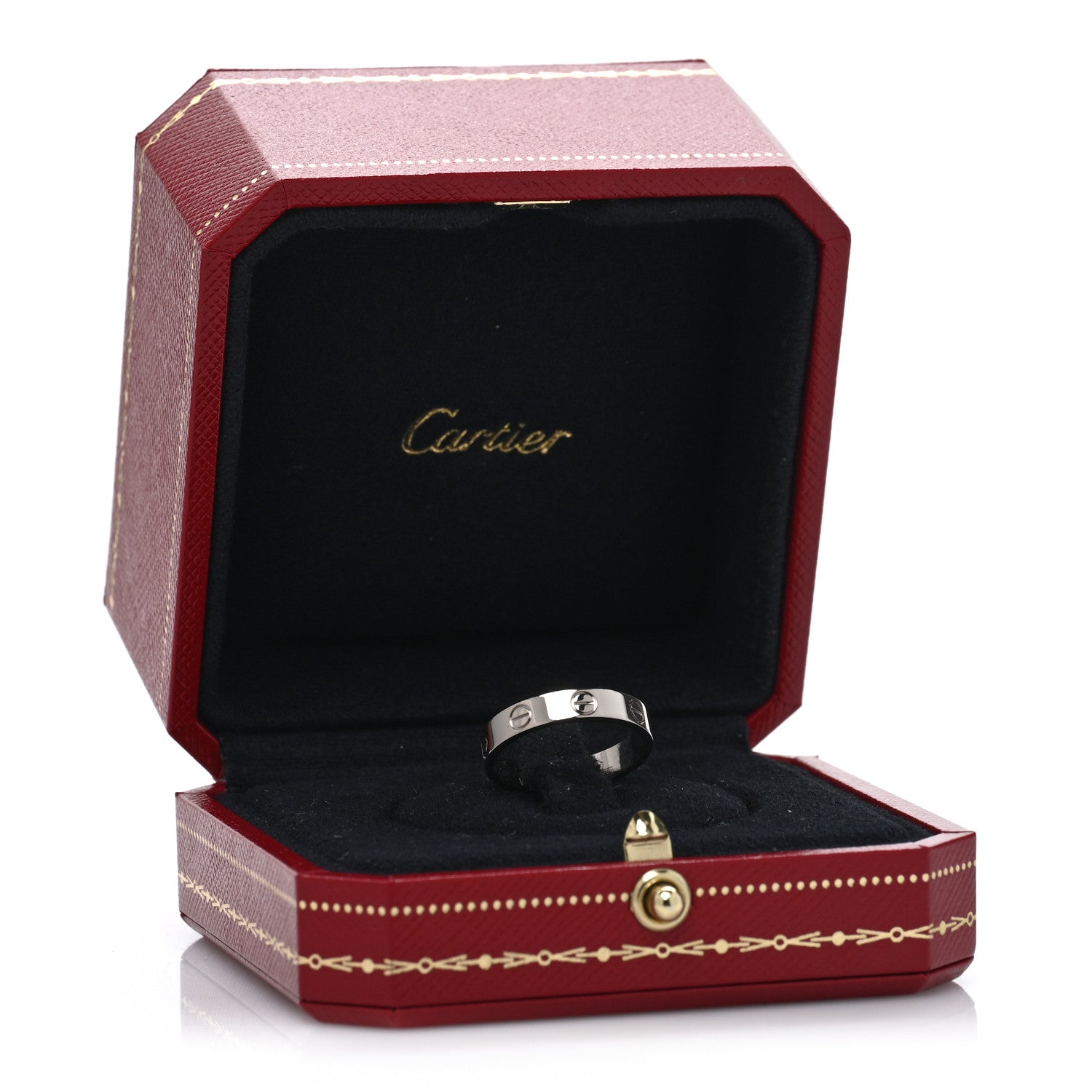 Cartier 18K White Gold 3.5mm LOVE Wedding Band Ring 52 6 5 of 5