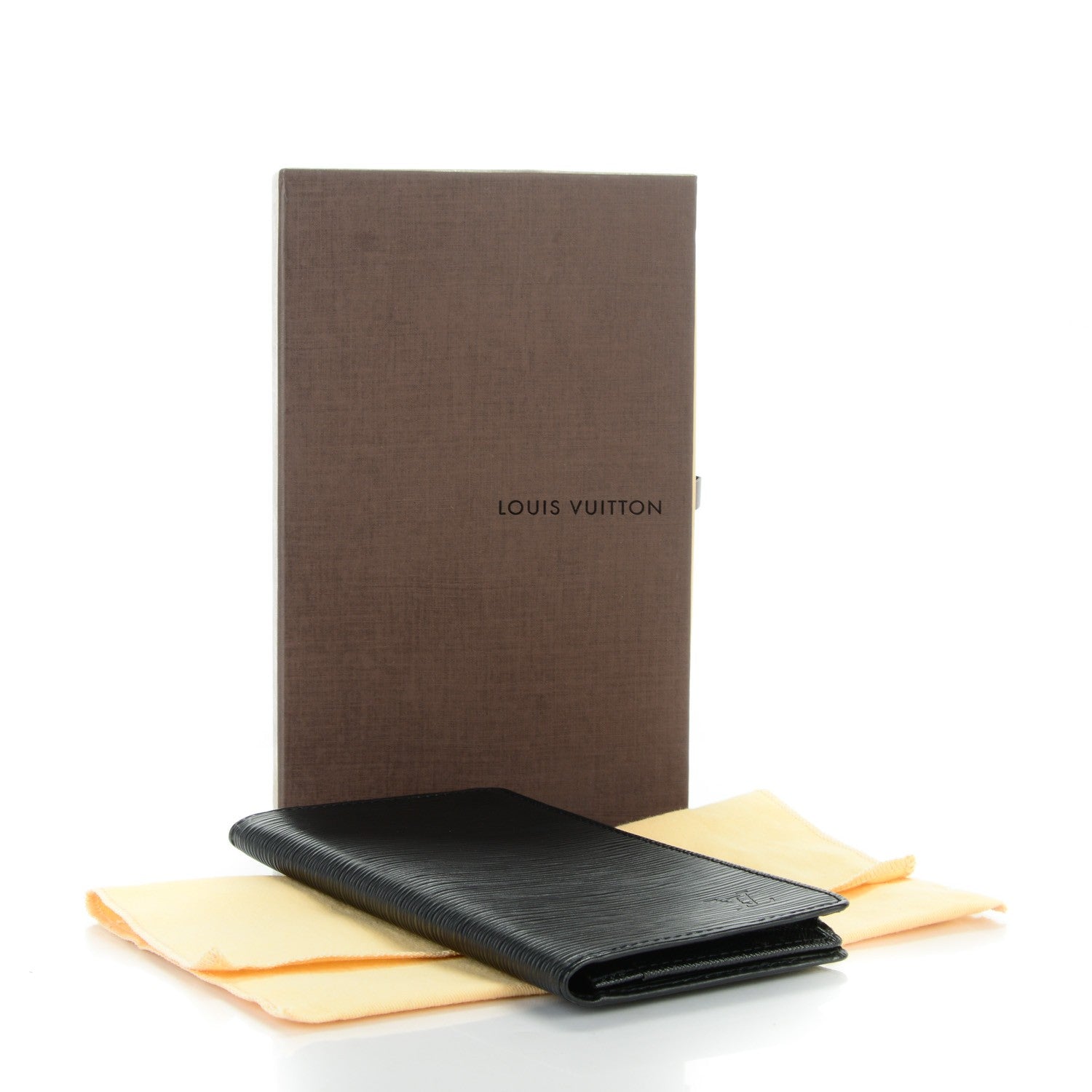 Louis Vuitton Epi Checkbook Organizer Wallet Black 4 of 7