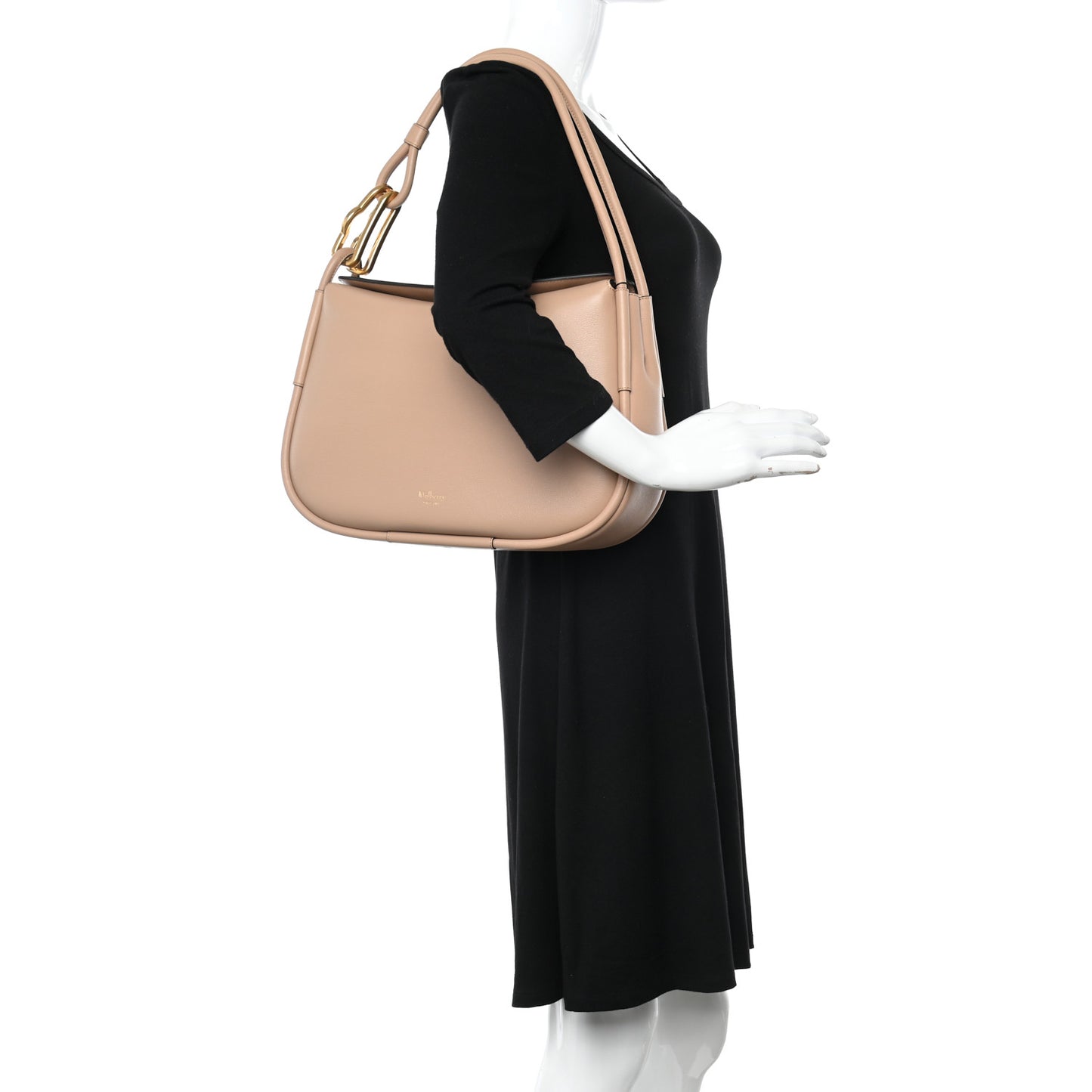 Silk Calfskin Link Shoulder Bag Maple