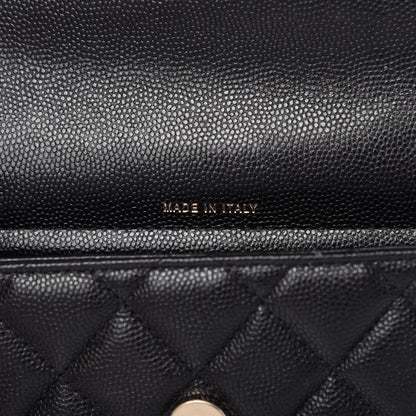 Chanel Caviar Quilted Flap Phone Holder With Chain Black 9 of 12
