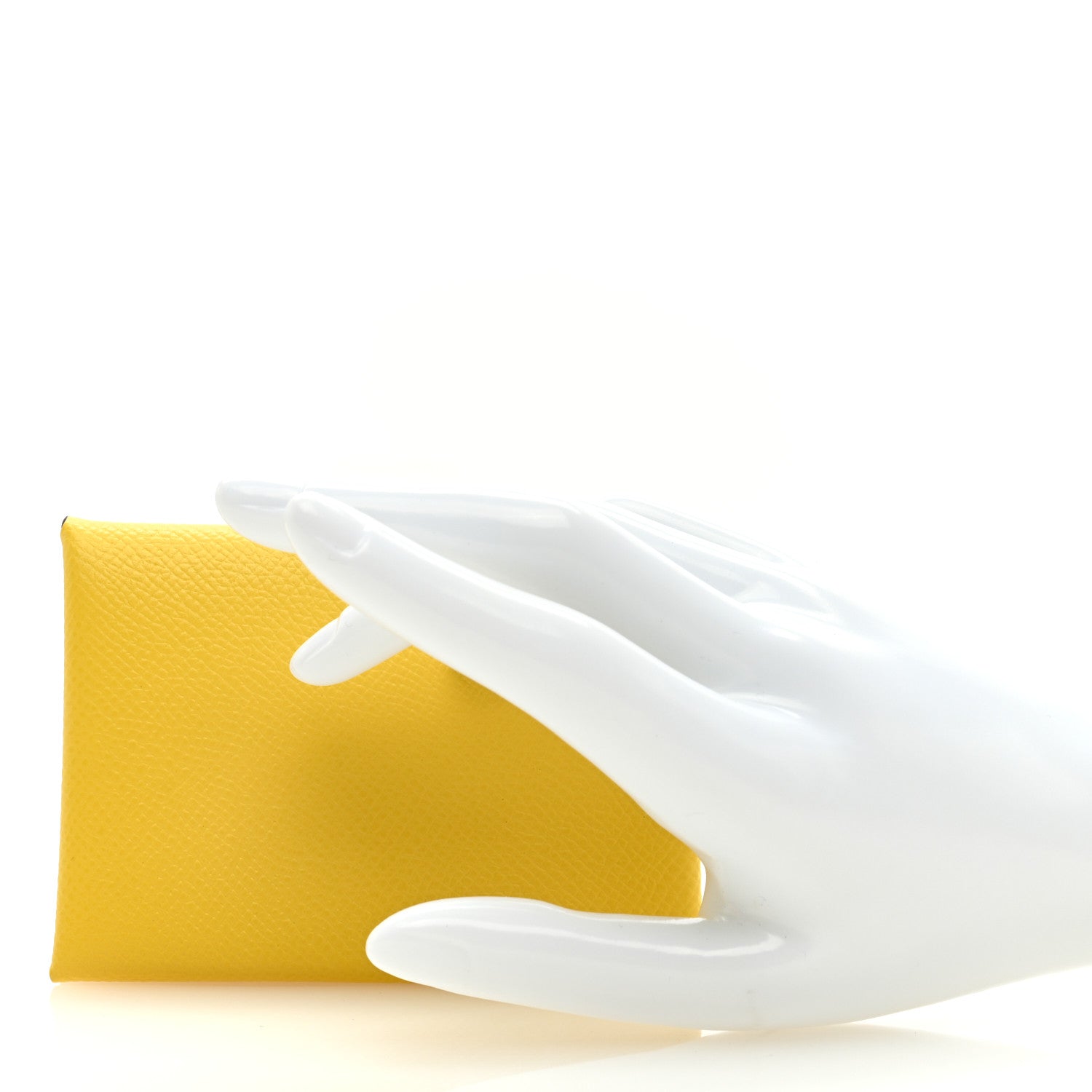 Hermes Epsom Calvi Duo Card Case Jaune De Naples 2 of 7