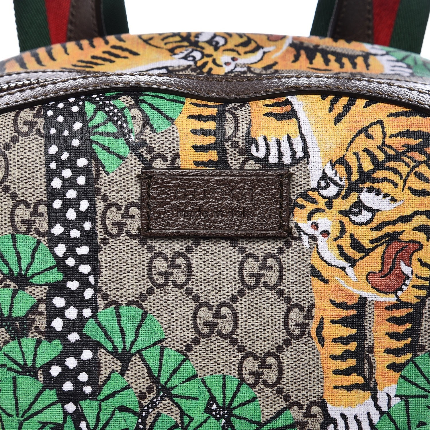 Gucci GG Supreme Monogram Bengal Web Day Backpack Beige Yard 8 of 10