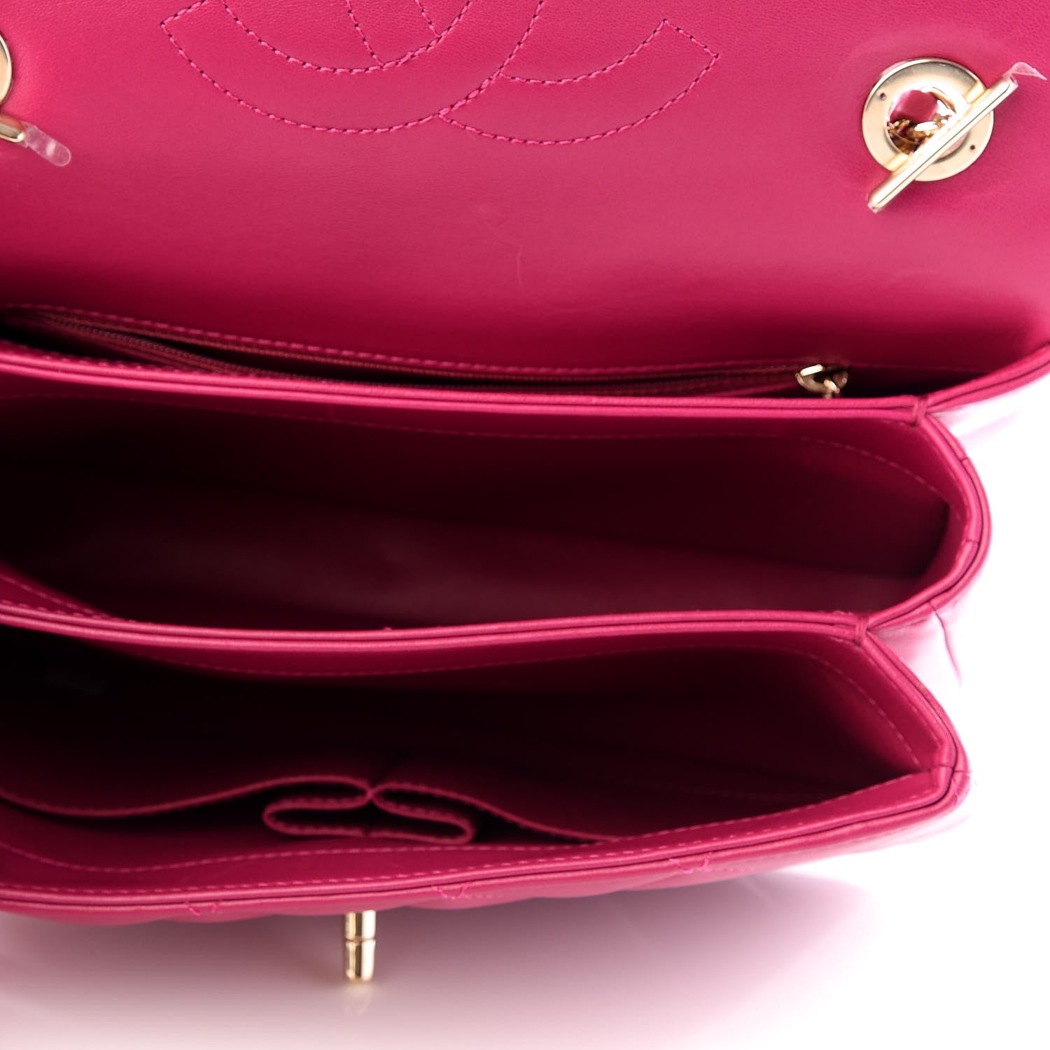 Chanel Lambskin Quilted Small Trendy CC Dual Handle Bag Dark Pink 4 of 10