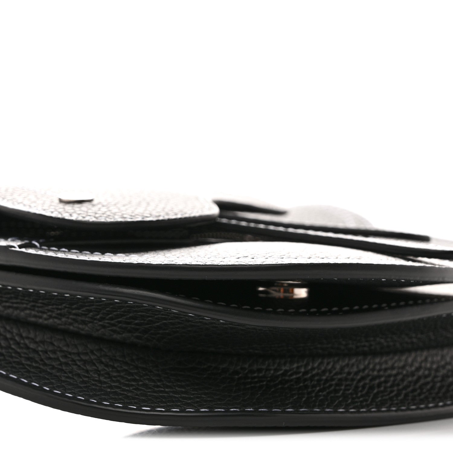 Christian Dior X KAWS Grained Calfskin Saddle Pouch Black 9 of 11