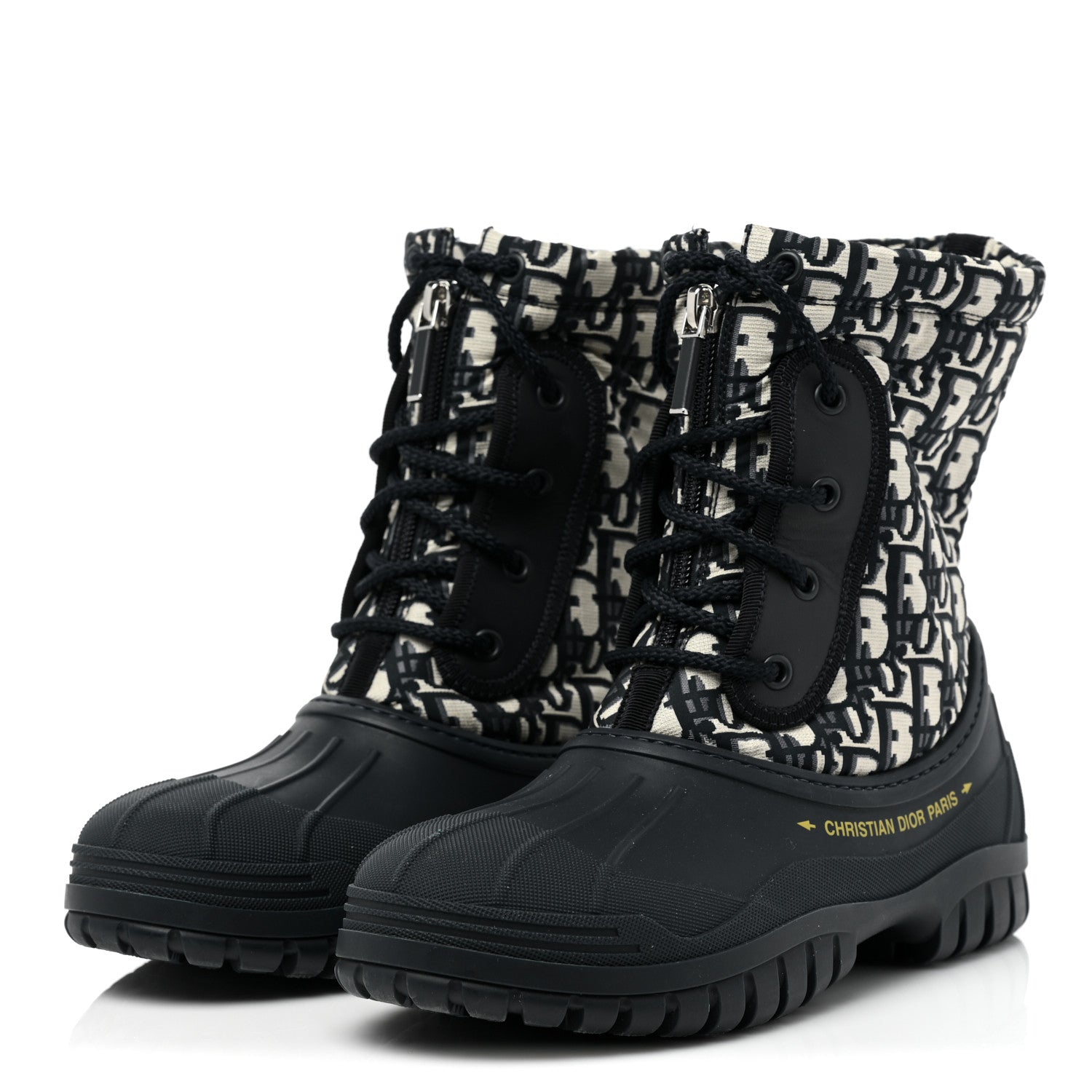Christian Dior Oblique Nylon D-Venture Boots 36 Deep Blue 3 of 9
