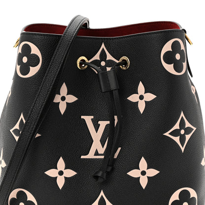Louis Vuitton Empreinte Monogram Giant Neonoe MM Black Beige 8 of 11