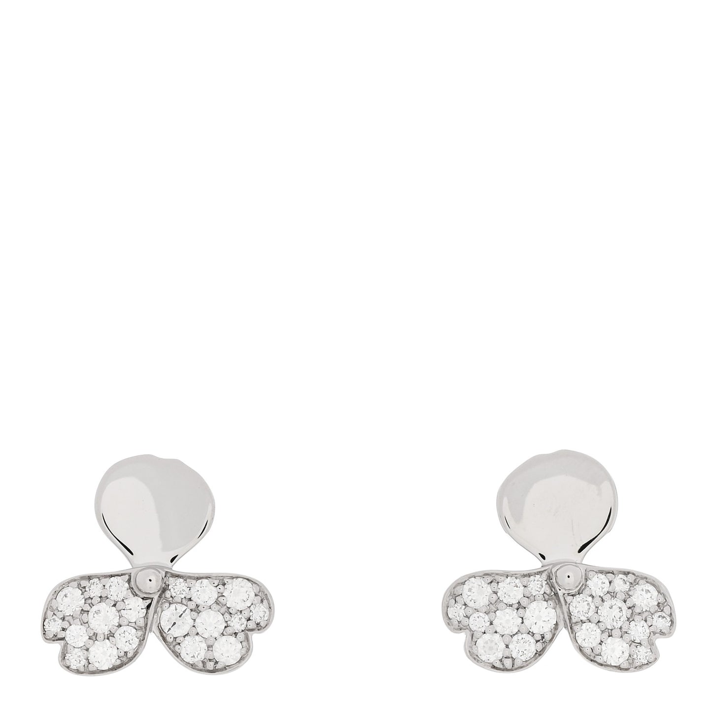 Platinum Diamond Paper Flowers Earrings
