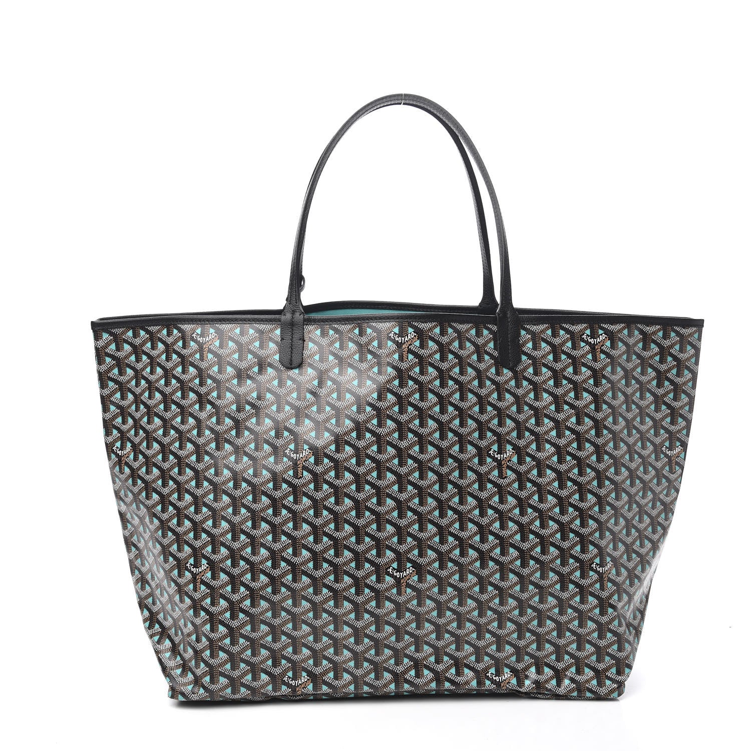 Goyard Goyardine Saint Louis Claire Voie GM Black Blue 2 of 10