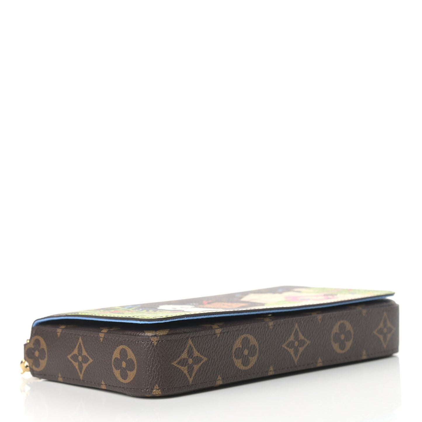 Monogram 2021 Christmas Animation China Wall Pochette Felicie Chain Wallet Myosotis Blue