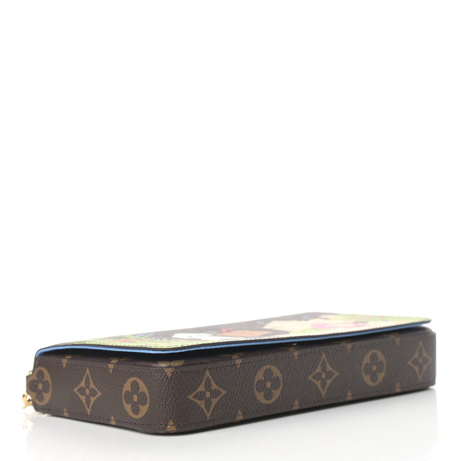 Louis Vuitton Monogram 2021 Christmas Animation China Wall Pochette Felicie Chain Wallet Myosotis Blue 5 of 9