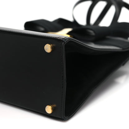 Salvatore Ferragamo Calfskin Medium Vara Bow Top Handle Tote Black 9 of 10