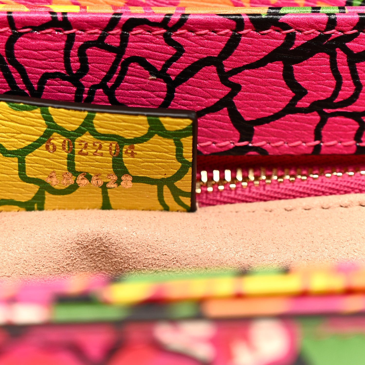 Gucci X KEN SCOTT New Shangai Calfskin Pomponica Print Horsebit 1955 Shoulder Bag Multicolor Fuxia Pompon 6 of 11