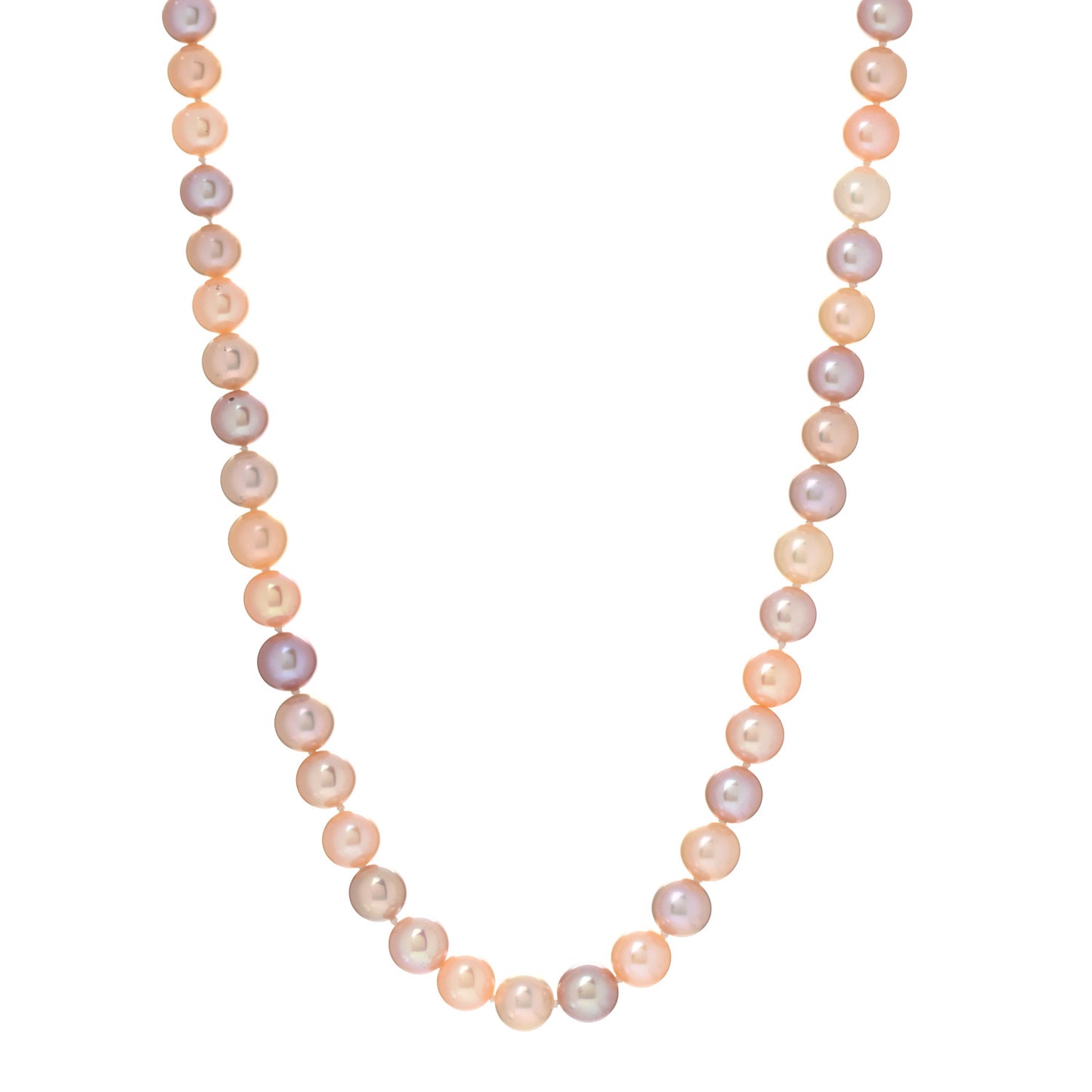 Sterling Silver Freshwater Pearl 7-8mm Ziegfeld Necklace Pink