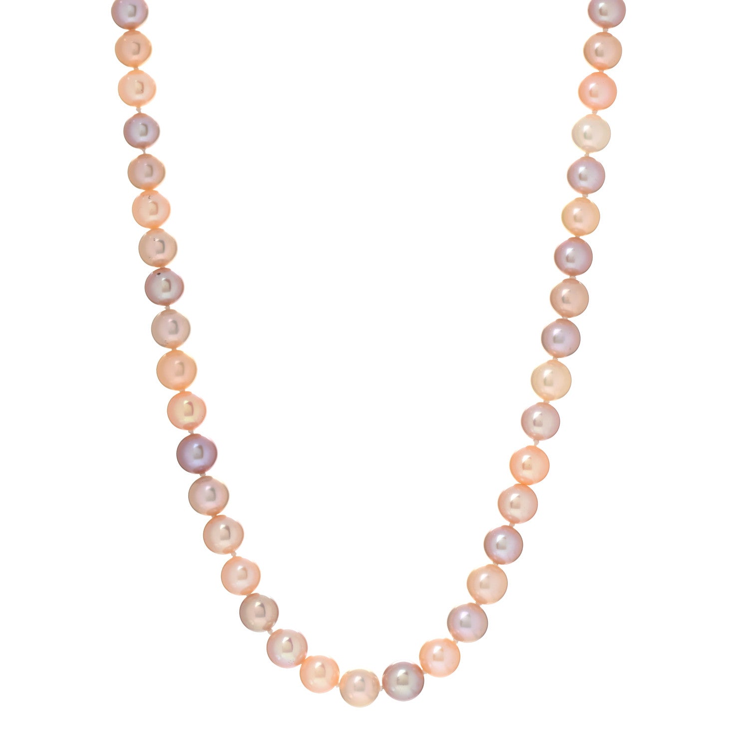 Tiffany Sterling Silver Freshwater Pearl 7-8mm Ziegfeld Necklace Pink 1 of 5