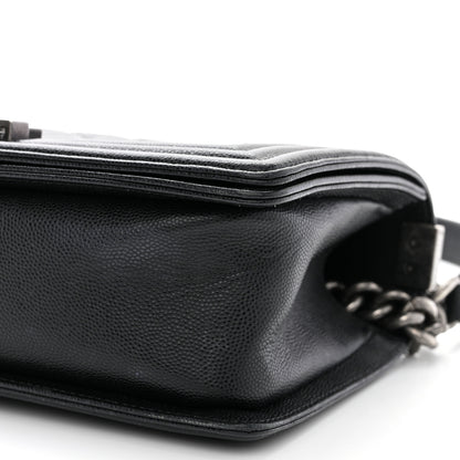 Chanel Caviar Quilted Medium Boy Flap Black 10 of 13