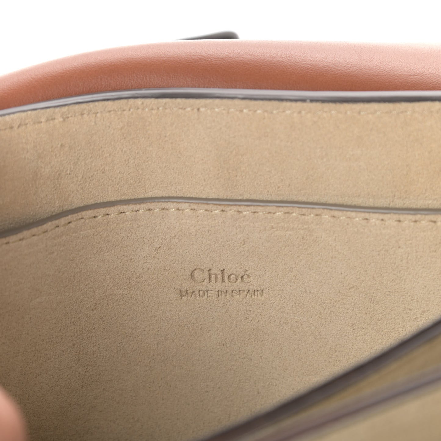 Suede Calfskin Small Faye Shoulder Bag Tobacco