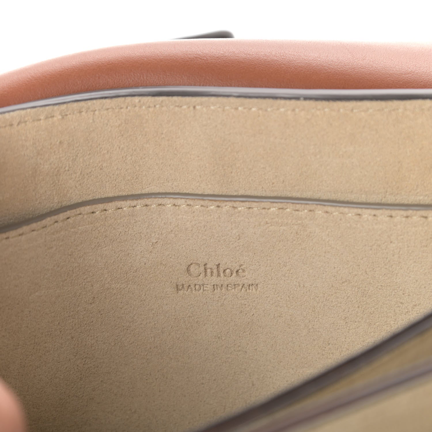 Chloe Suede Calfskin Small Faye Shoulder Bag Tobacco 6 of 8