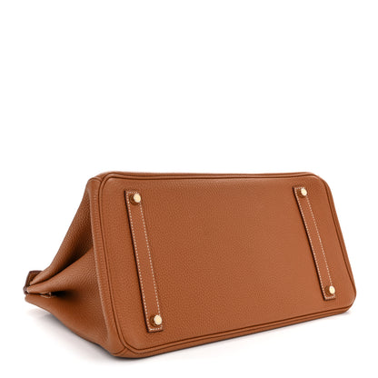 Hermes Taurillon Clemence Birkin 35 Gold 4 of 14
