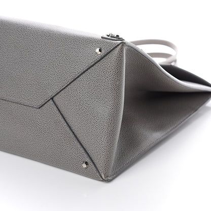 Balenciaga Grained Calfskin Papier Flap Tote Gris Pyrit 8 of 8