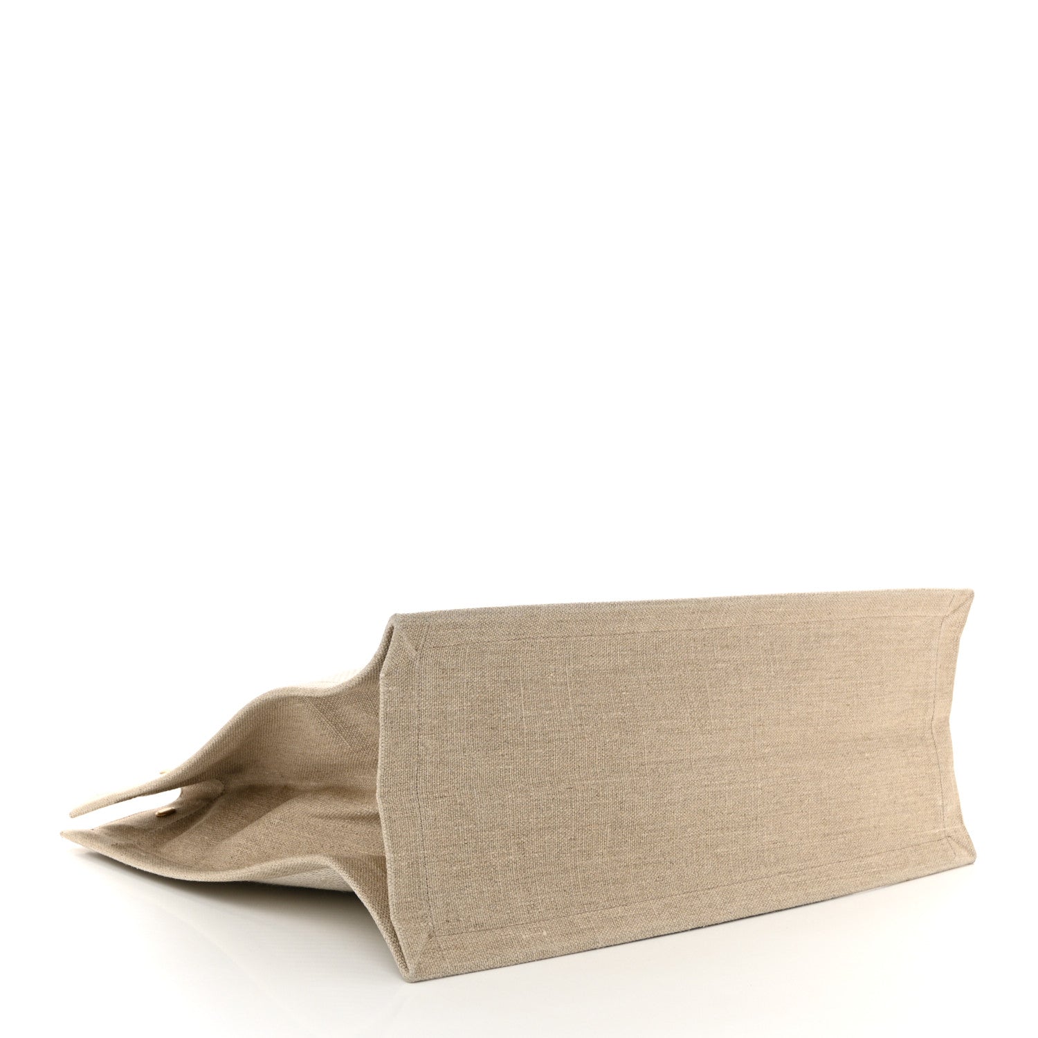 Saint Laurent Linen Calfskin Rive Gauche Tote Beige Sea Salt 4 of 10
