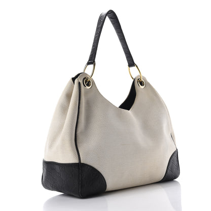 Gucci Canvas Guccissima Hobo Beige 3 of 12