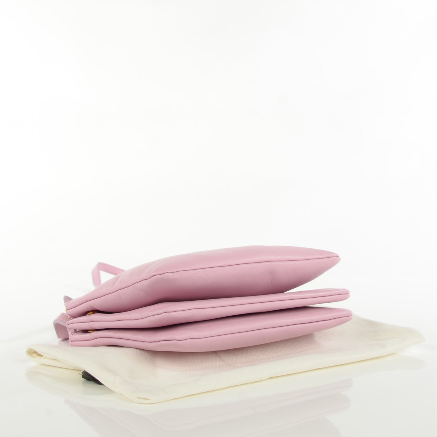 Lambskin Small Trio Crossbody Bag Pink