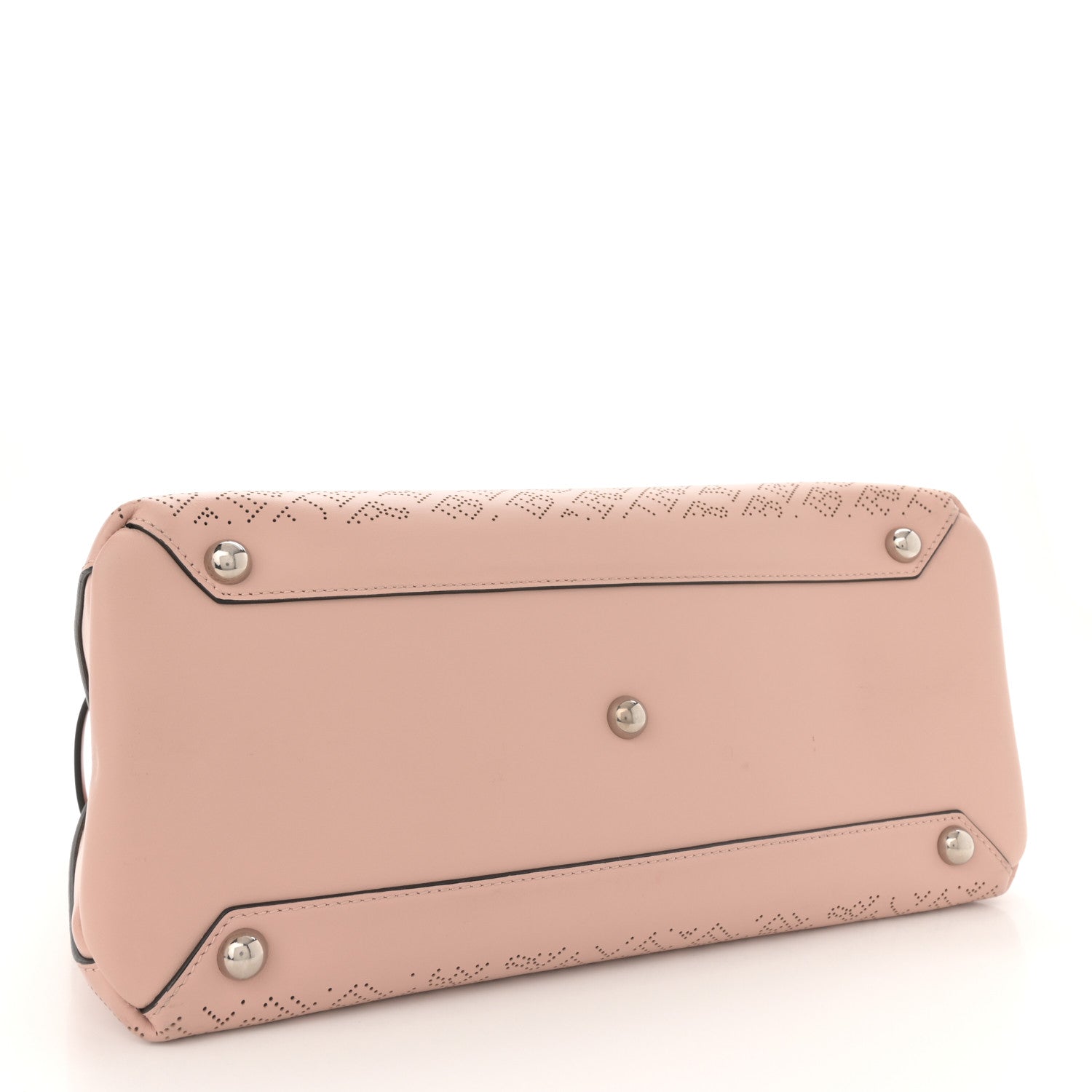 Burberry Calfskin Perforated Medium Banner Tote Pale Fawn Pink 4 of 13