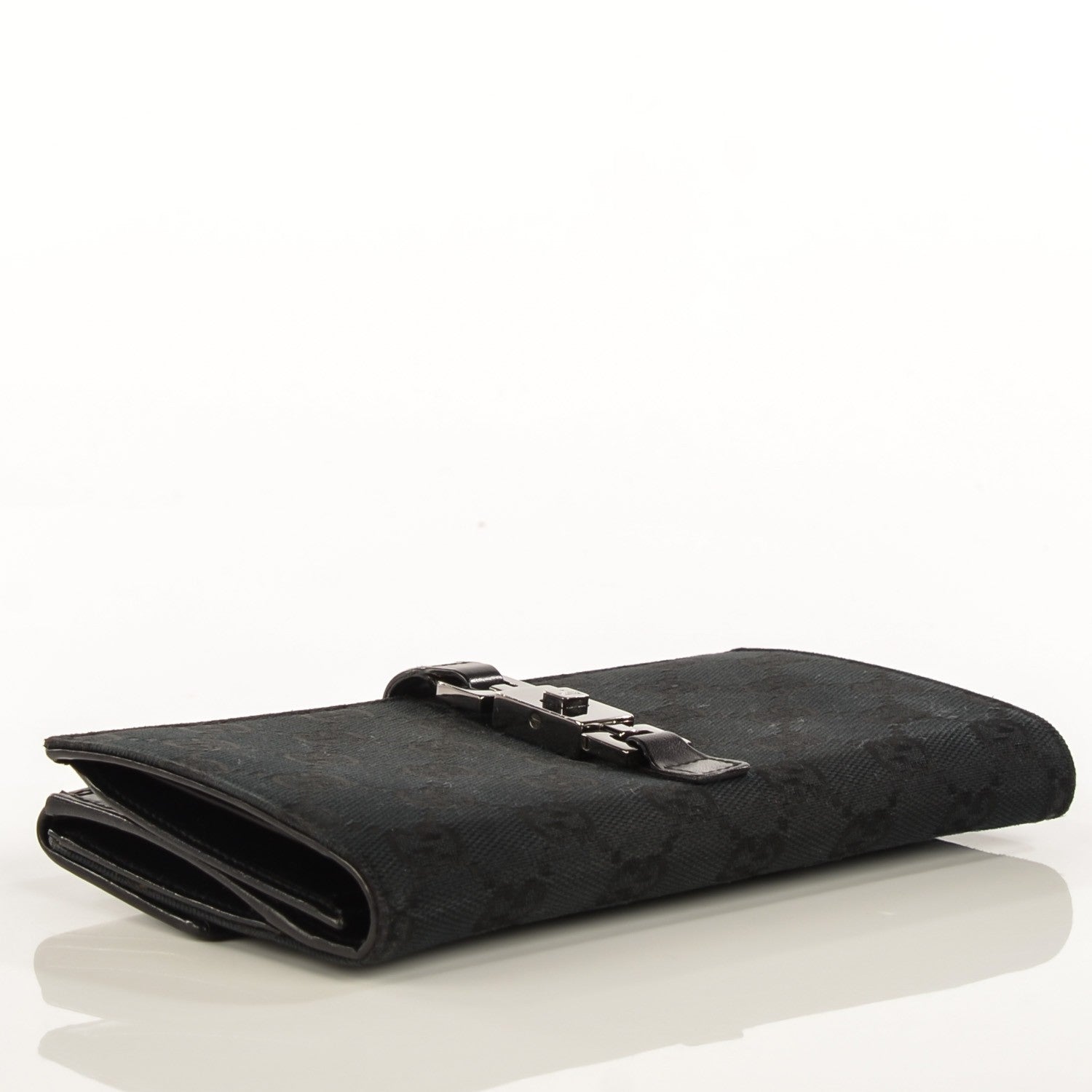 Gucci Monogram Continental Bardot Wallet Black 4 of 8