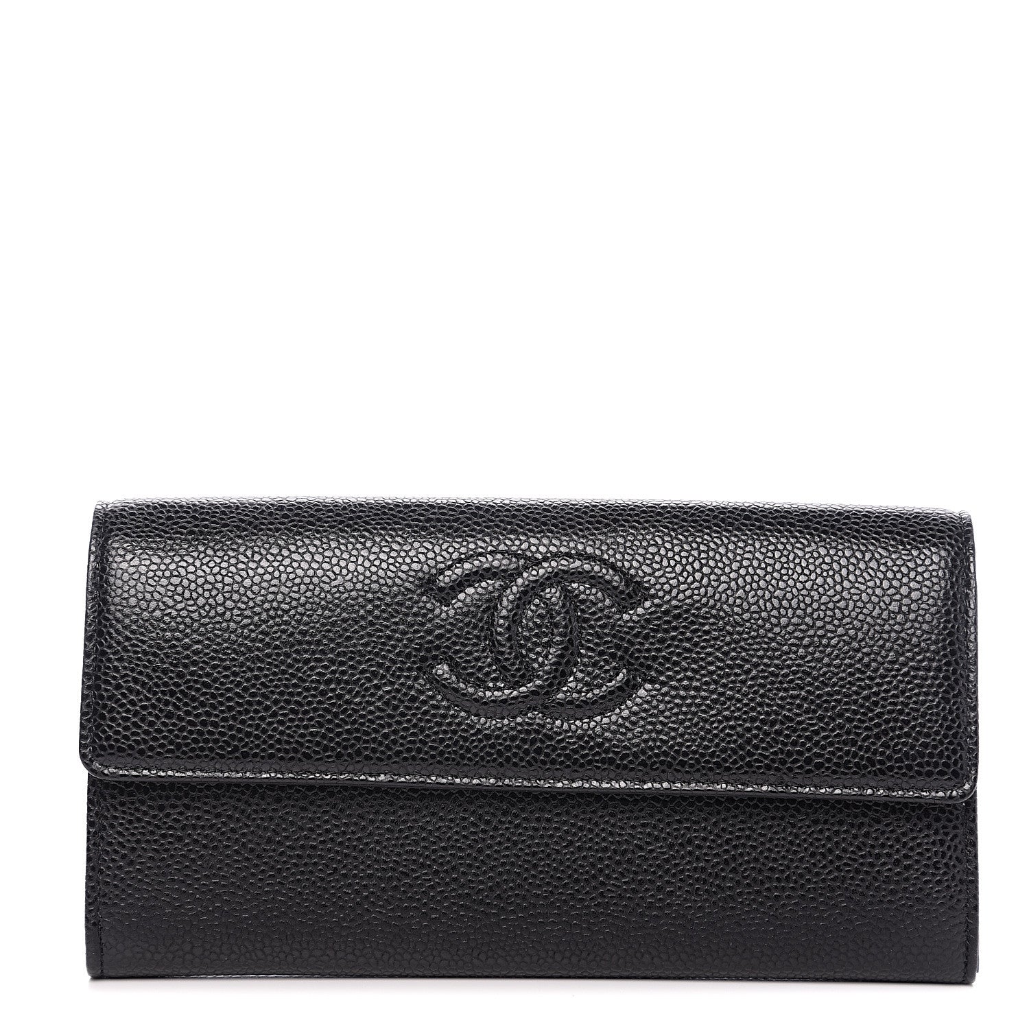 Chanel Caviar Timeless CC Large Flap Wallet Black 1 of 8
