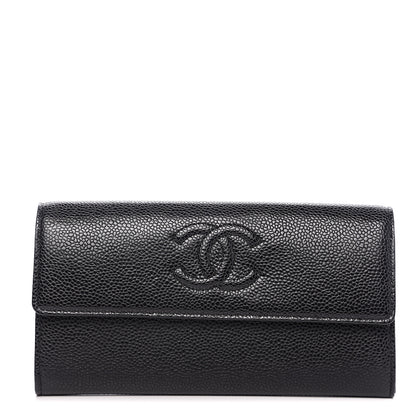 Chanel Caviar Timeless CC Large Flap Wallet Black 1 of 8