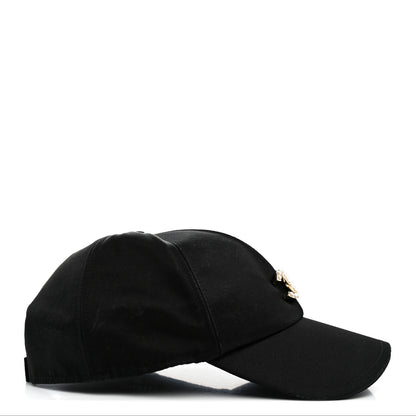 Chanel Silk Pearl CC Cap Hat Black 5 of 10