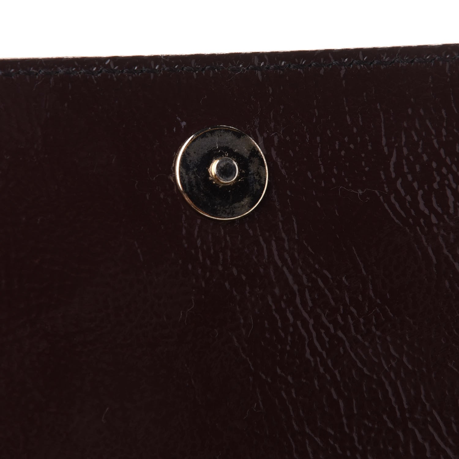 Saint Laurent Textured Patent Calfskin Monogram Large Belle De Jour Clutch Dark Brown 10 of 10