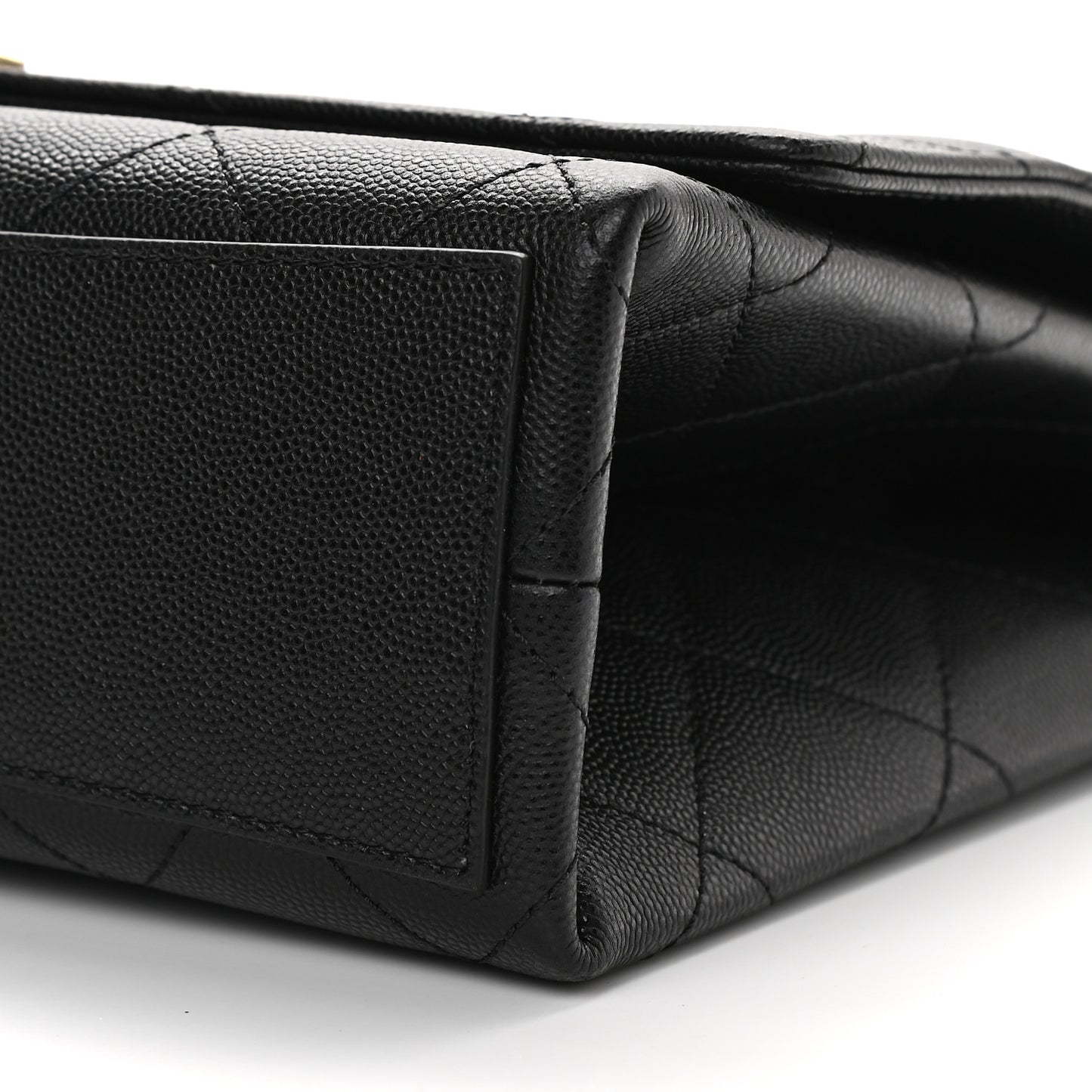 Caviar Quilted Bracelet On Chain Flap Black