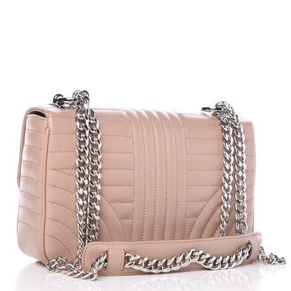 Prada Soft Calfskin Impunture Diagramme Medium Chain Flap Shoulder Bag Cipria 3 of 15