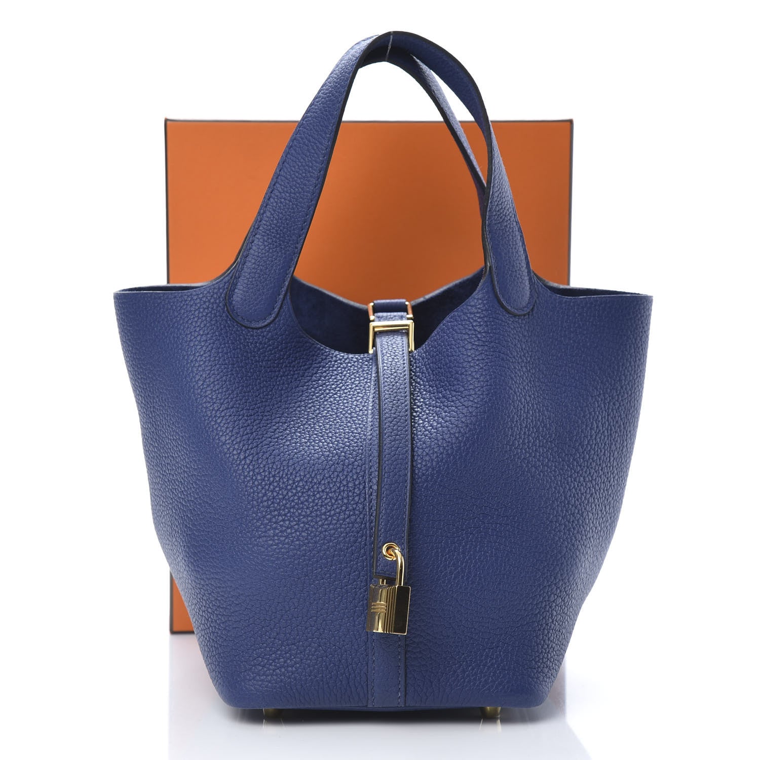 Hermes Taurillon Maurice Picotin Lock 18 PM Bleu Saphir 11 of 11