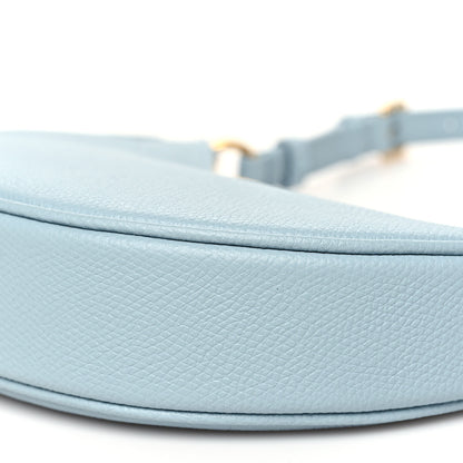 Valentino Garavani Grainy Calfskin Mini Vlogo Signature Hobo Bag Light Blue 9 of 9