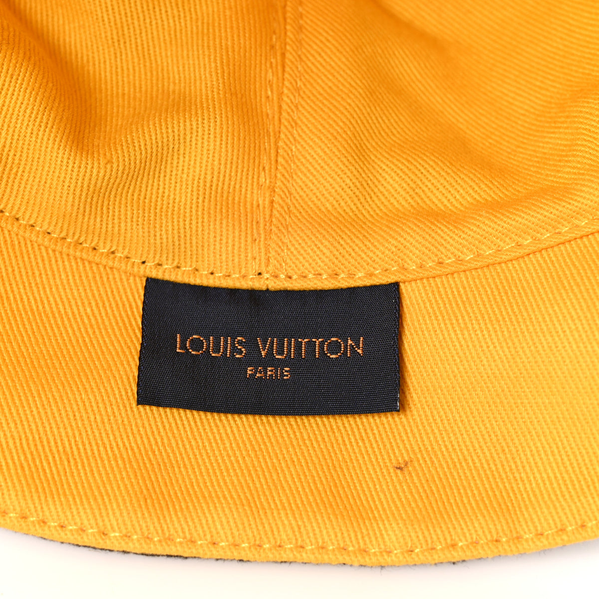 Denim Monogram Reversible LV Bucket Hat 60 Black Yellow