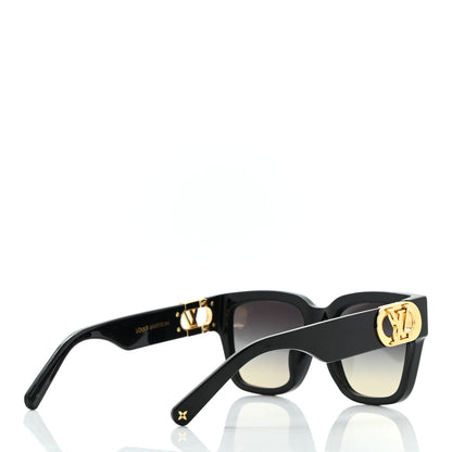 Louis Vuitton Acetate LV Link PM Square Sunglasses Z1566W Black 4 of 9