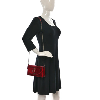 Christian Louboutin Metallic Calfskin Loubi54 Crossbody Clutch Red 2 of 9
