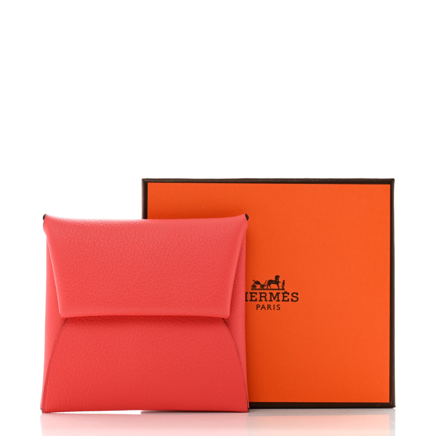 Hermes Evercolor Bastia Verso Coin Purse Rose Texas Sienne 8 of 8
