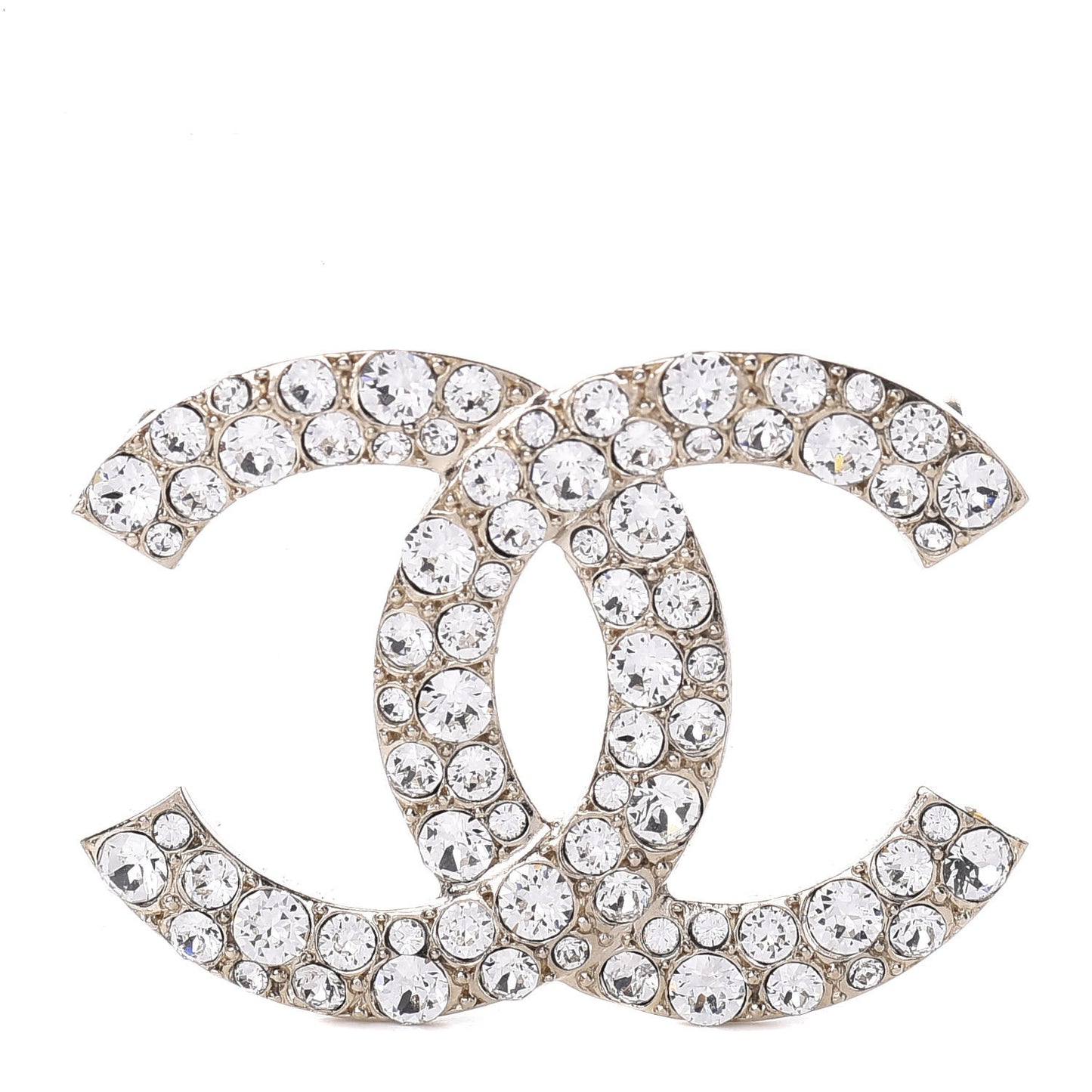 Crystal Palais Garnier CC Brooch Gold