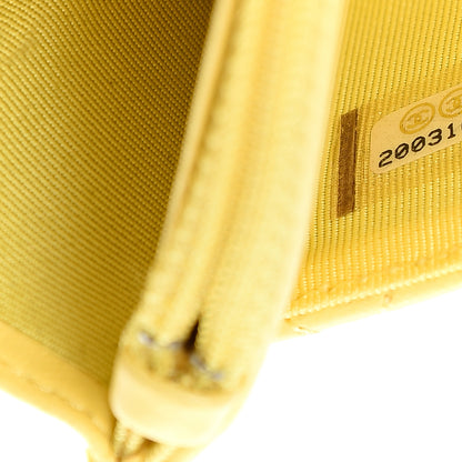 Chanel Lambskin Quilted Wallet on Chain WOC Yellow 7 of 7
